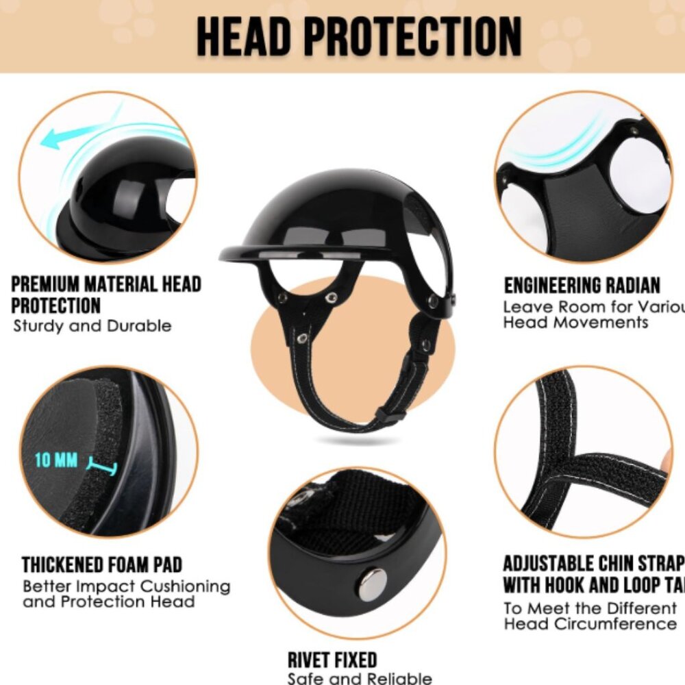 NWOT SlowTon Size Small Dog Helmet and Goggles Bundle and save 30% off - Picture 3 of 4